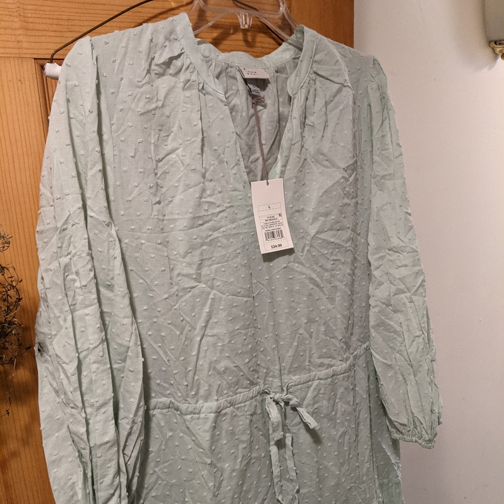 a new day Green Cottagecore Dress